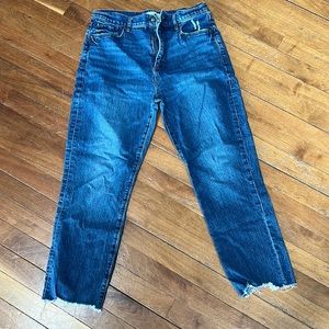 LOFT•High Waisted Denim•Straight Crop